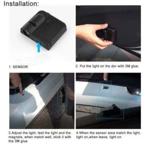 Wireless LED Car Door Projector Logo Light - STANCE SENSATION