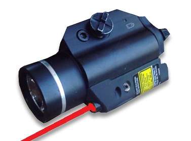 Pistol or Rail mount Laser and LED flashlight with strobe