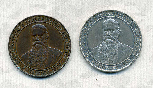 South African and International Exhibition Kimberley 1892 - Bronze & Silver