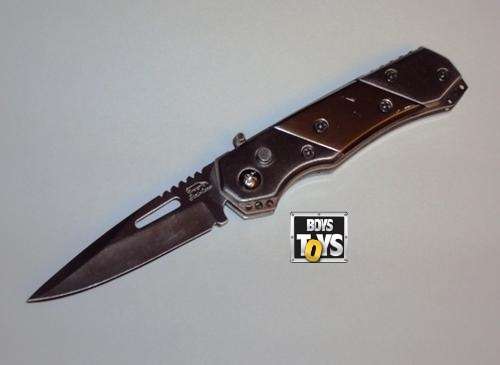 Stainless Steel Flick Knife with Steel Handle