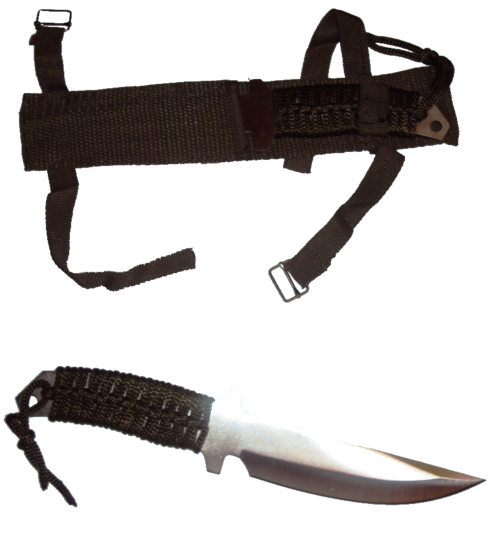 Military drop point Tactical Ops Fixed Blade Knife with ancle holster