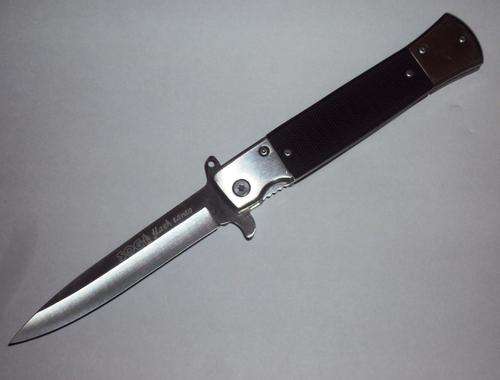 Stainless Dagger flash tonto knife with black handel