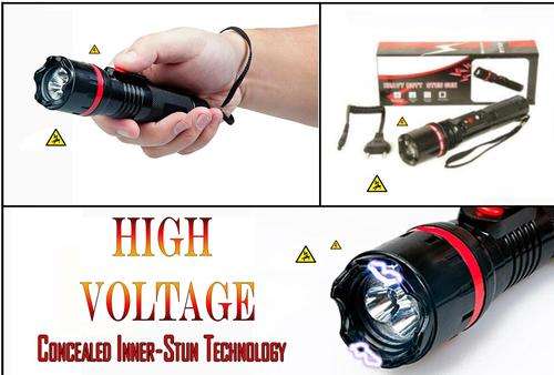 New >300,000V High Voltage Stun Gun/LED Flashlight
