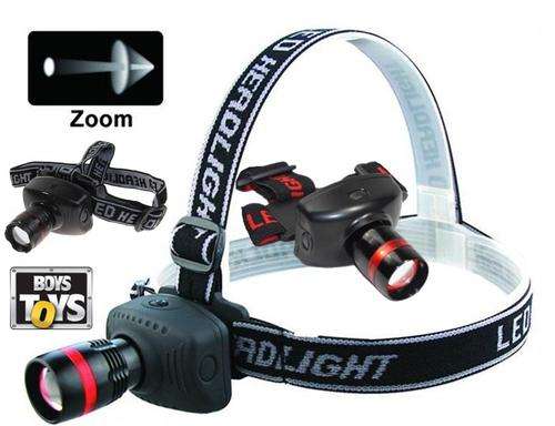 High Power CREE LED Zoom Headlamp - Ideal for Camping, Hunting, Fishing and Sport
