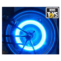 Pack Of 2 Fireflys Blue LED Flash Valve Cap for Bicycle or Car