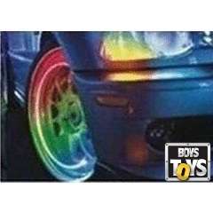 Pack Of 2 Fireflys Rainbow LED Flash Valve Cap for Bicycle or Car