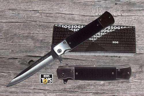 Stainless Dagger flash tonto knife with black handel