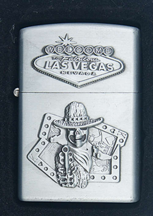 Cotton Oil Zippo Type - Las Vegas Nevada - Cowboy