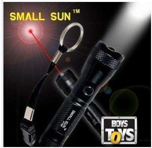 Aircraft Aluminium ZY 560 Small Sun Torch & Red Laser Pointer