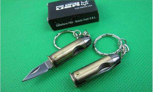 FOX mini Key Ring 44 Mag Bullet Knife