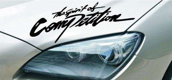 The Spirit of Competition Car Headlight Taillight Eyebrow Decal Vinyl Sticker
