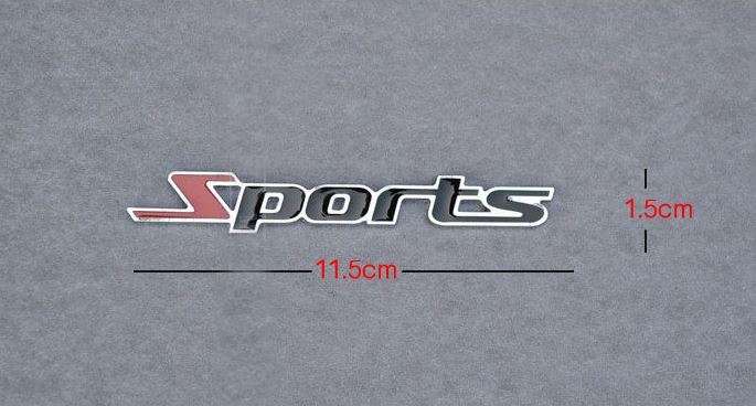 Metal Sports Chrome Emblems For Cars