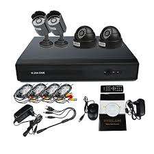 CCTV SECURITY KIT, 4 CAMERAS, HDMI, SMARTPHONE CONNECT, INDOOR/OUTDOOR/DAY/NIGHT/MOTION DETECT