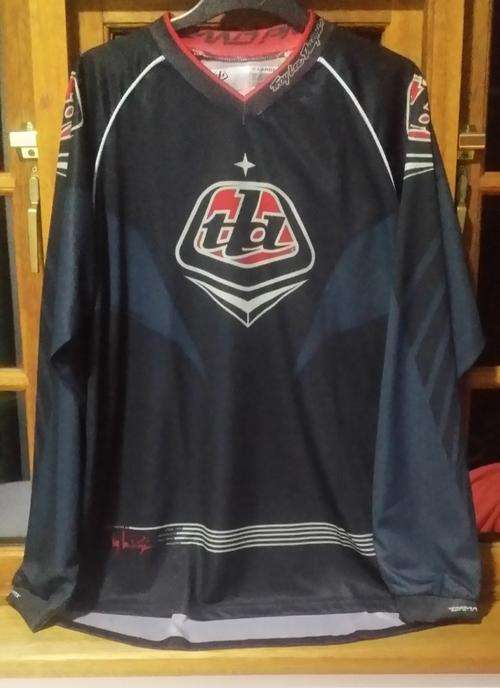 Troy Lee Design MX Long Sleeve Jersey - Black with Red - XL