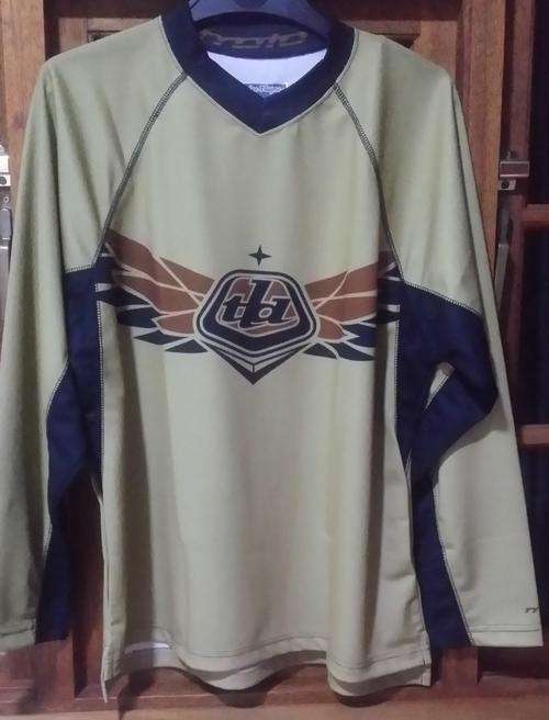 Troy Lee Design MX Long Sleeve Jersey - Beige with Brown and Black Wings