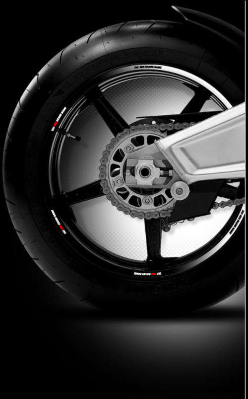 TAC Superbike Rim Decals - Suzuki GSXR600 - Crossfade White to Black