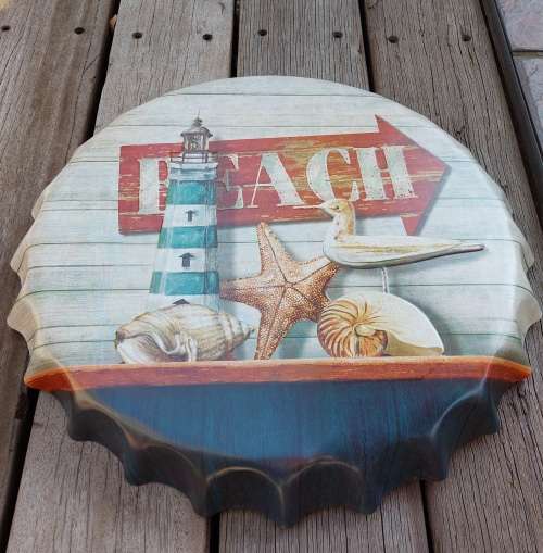 Beach ---> Direction - Collectable Tin Cap