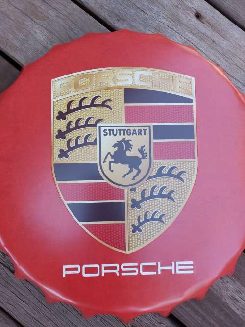 Porsche Badge - Collectable Tin Cap