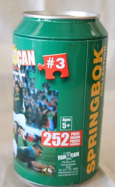 A limited edition `Springboks Fan Can` 252 piece jigsaw puzzle with Bryan Habana