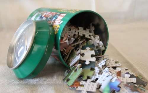 A limited edition `Springboks Fan Can` 252 piece jigsaw puzzle with Fourie Du Preez