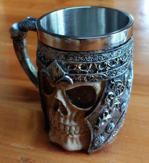 Stainless Steel 3D Skull Design Mug