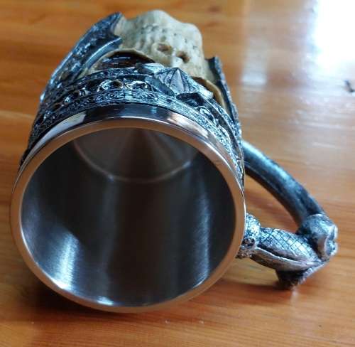 Stainless Steel 3D Skull Design Mug