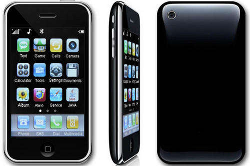 BLACK I9+++ 3.2" QVGA JAVA 2-Sim Dual Standby Touch Mobile Phone