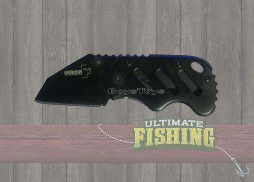 BokerPlus SUBCOM Folder 1-7/8" Wharncliff Plain AUS8 Blade w/Clip Handle