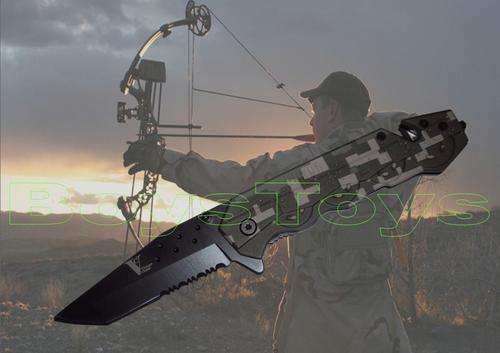 Military Camo Special Ops Knife - Ideal for Bow Hunters