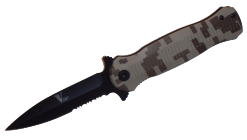Army Camo Tactical Flick Knife