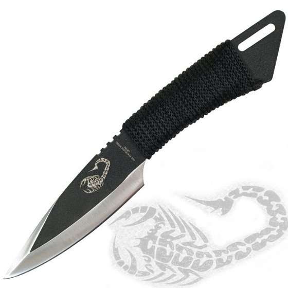 Scorpion Black Tactical Throwing Knife
