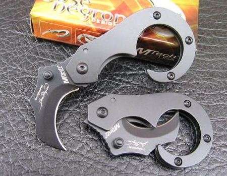 Mtech Jose Negron Bear Claw Hawkbill Folder Pocket Knife