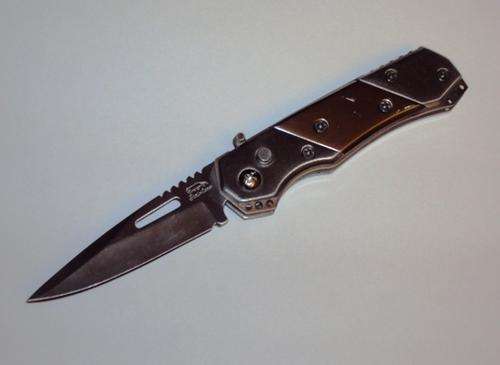Stainless Steel Flick Knife with Steel Handle