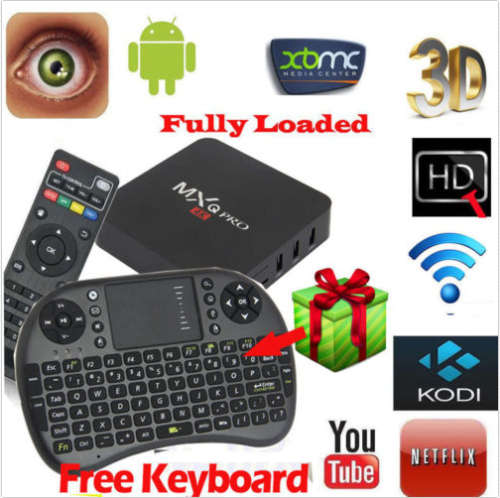 MXQ PRO 4K S905 Quad Core Android 5.1 Smart TV box & Keyboard