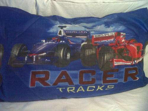 BRAND NEW SINGLE DUVET COVER!!!!RACER TRACKS!