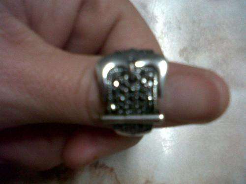 Buckle Ring Decorated with lots of Semi Prescious Hemitates