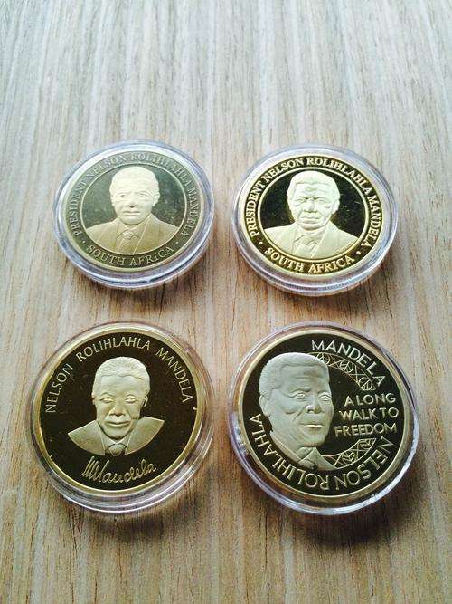 NELSON MANDELA MEDALLIONS - ONE BID FOR ALL 4 MEDALLIONS