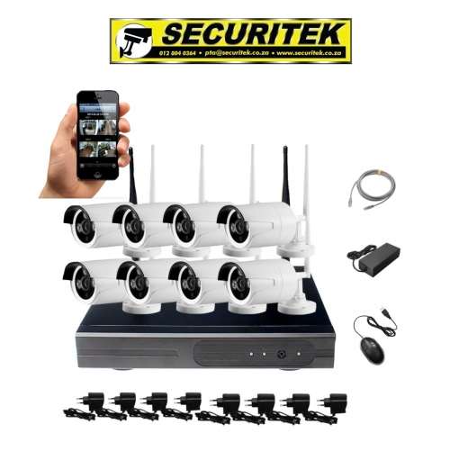 HD 8 Channel 720P Wireless IP Camera CCTV Security Surveillance System NVR KIT