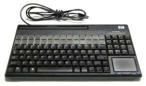 Keyboard HP SPOS USB with Touchpad Mouse and Card Reader G86-62411ZZAISA 492245-L31 (used)