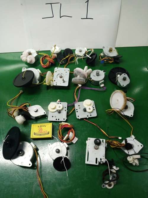 Joblot stepper motors (16 motors with some gears and pulleys) used