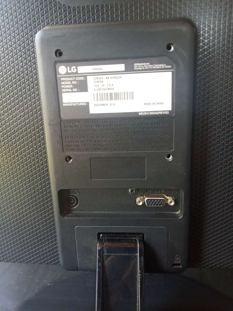 LG (20M38A) 20` Full HD LED Monitor (used)