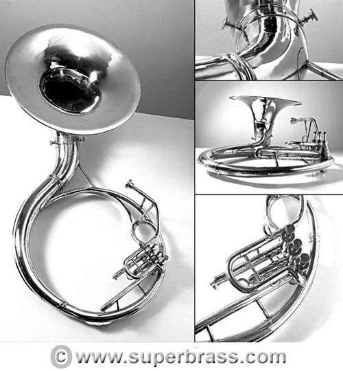 GIANT 21-INCH TRADITIONAL BRASS Eb SOUSAPHONE -  AWESOME SOUND!