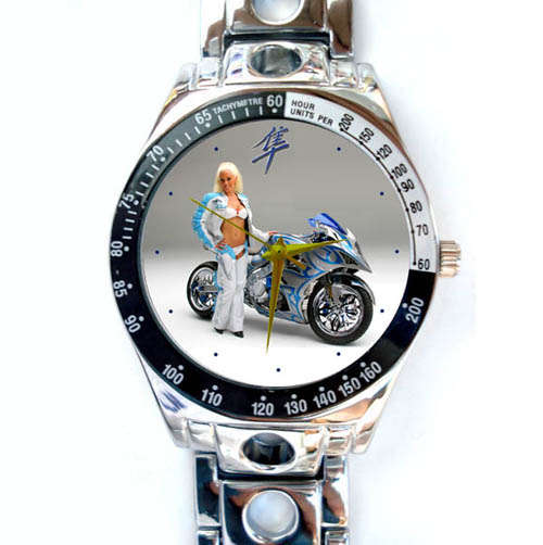 SEXY SUZUKI HAYABUSA MOTORCYCLE ART 36 mm COLLECTIBLE STEEL WATCH