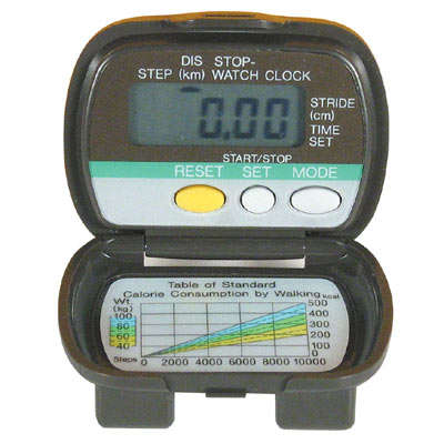 PEDOMETER WITH CALORIES BURNED CALCULATOR.  GREAT FOR WALKERS / JOGGERS