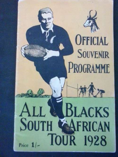 ALL BLACKS VS SOUTH AFRICA 1928 OFFICIAL SOUVENIR PROGRAMME