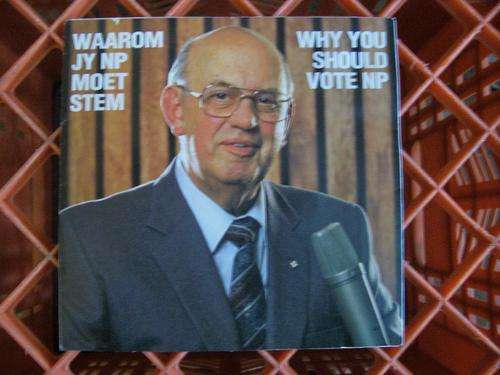 P W Botha "Why You Should Vote NP" - promo flexi record