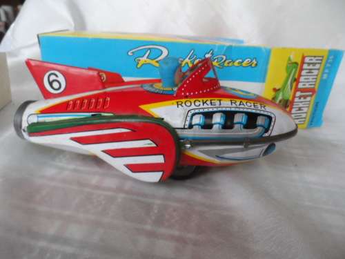 VINTAGE TINPLATE ROCKET RACER - BOXED