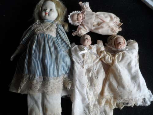 VINTAGE DOLLS ALL PORCELAIN  WITH SOFT BODIES