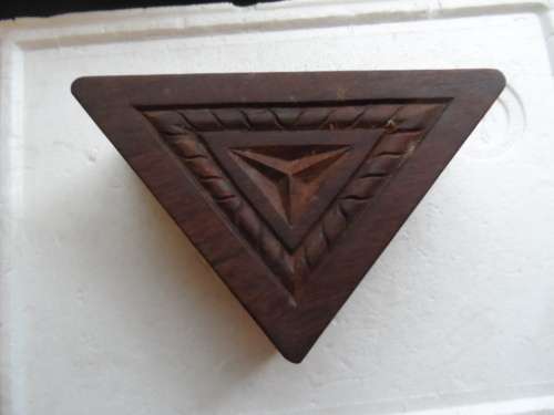 Lovely triangle trinket wooden box