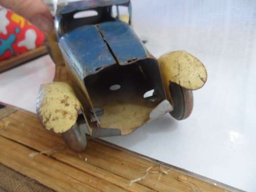 VINTAGE METTOY 1940 ROLLS TINPLATE WINDUP LIMOUSINE, MISSING GRILLE